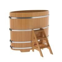 Купель овальная BentWood из лиственницы овальная, натуральная премиум 920х1660х1400 мм