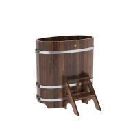 Купель овальная BentWood из лиственницы овальная, морёная премиум 590х1060х1100 мм