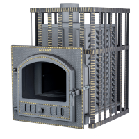 Дровяная печь Гефест ЗК в сетке 30 (П)