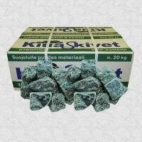 Серпентинит галтованный, фракция 70-140 мм, коробка 20 кг.