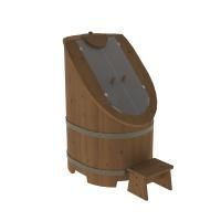 Кедровая бочка со стеклом Бентвуд Стандарт цвет: орех, цвет фурнитуры: 007