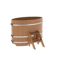 Купель овальная BentWood из дуба овальная, натуральный 800х1420х1000 мм