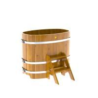 Купель овальная BentWood из лиственницы овальная, натуральная рустик 760х1160х1200 мм